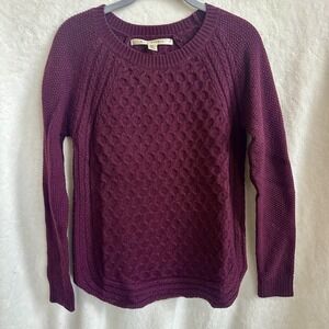 Max Studio Burgundy Merlot Wool‎ Blend Sweater Size Small